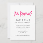Moderne kalligrafie Huwelijksgelofte vernieuwing Kaart (Voorkant)