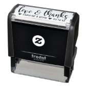 Moderne kalligrafie Huwelijksliefde en dank Zelfinktende Stempel (Product)