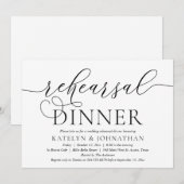 Moderne kalligrafie, huwelijksrepetitie kaart (Voorkant / Achterkant)