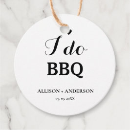 Moderne kalligrafie ik doe bbq bruids-shower bedankjes labels