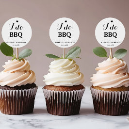 Moderne kalligrafie ik doe bbq bruidsmeisjesfeest  ronde sticker