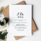 Moderne kalligrafie Ik doe BBQ Engagement Party Kaart