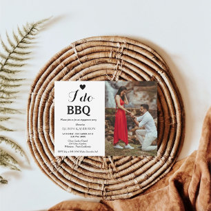 Moderne kalligrafie ik doe bbq verlovingsfeest kaart