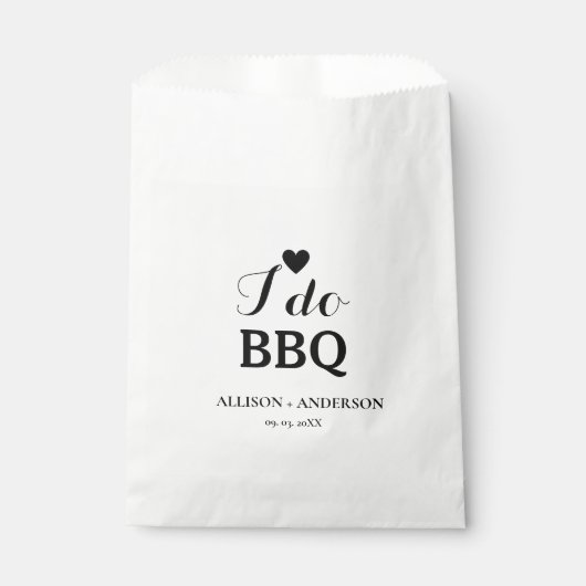 Moderne kalligrafie ik doe bbq vrijgezellenfeest bedankzakje (Voorkant)