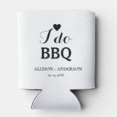 Moderne kalligrafie ik doe bbq vrijgezellenfeest blikjeskoeler (Achterkant)