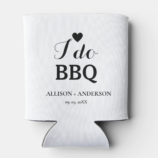 Moderne kalligrafie ik doe bbq vrijgezellenfeest blikjeskoeler (Achterkant)