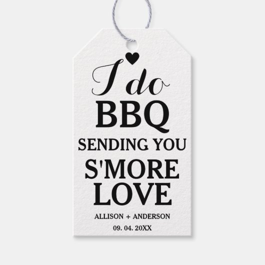 Moderne kalligrafie ik doe bbq vrijgezellenfeest cadeaulabel (Voorkant)