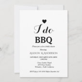 Moderne kalligrafie ik doe bbq vrijgezellenfeest kaart (Voorkant)