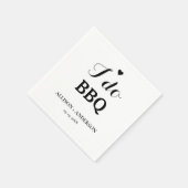 Moderne kalligrafie ik doe bbq vrijgezellenfeest servet (Hoek)