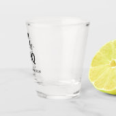 Moderne kalligrafie ik doe bbq vrijgezellenfeest shot glas (Rechts)