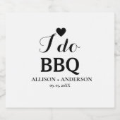 Moderne kalligrafie ik doe bbq vrijgezellenfeest sparkling wijnetiket (Enkel label)