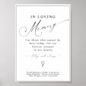 Moderne kalligrafie in het liefdevol geheugen-wedd poster (Voorkant)