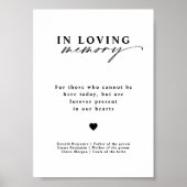 Moderne kalligrafie in het liefdevol geheugen-wedd poster (Voorkant)