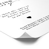 Moderne kalligrafie in het liefdevol geheugen-wedd poster (Hoek)