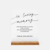 Moderne kalligrafie in liefdevolle herinnering Ged Acryl Bord (Voorkant)