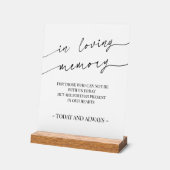 Moderne kalligrafie in liefdevolle herinnering Ged Acryl Bord (Hoek)