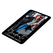 Moderne kalligrafie Ink Pen Afstuderen Aankondigin Magneet (Linkerzijde)