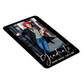 Moderne kalligrafie Ink Pen Afstuderen Aankondigin Magneet (Rechterzijde)