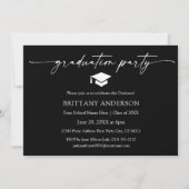 Moderne kalligrafie Ink Script Graduation Party Kaart (Achterkant)