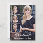 Moderne kalligrafie-inkt 4 Foto-Afstuderen Aankondiging (Voorkant)