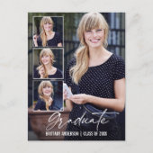 Moderne kalligrafie-inkt 4 Foto-Afstuderen Briefkaart (Voorkant)