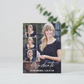 Moderne kalligrafie-inkt 4 Foto-Afstuderen Briefkaart (Staand voorkant)