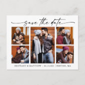 Moderne kalligrafie inkt 5 foto's opslaan van de d briefkaart (Voorkant)