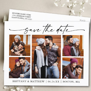 Moderne kalligrafie inkt 5 foto's opslaan van de d briefkaart