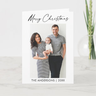 Moderne kalligrafie-inkt met kerstmis feestdagen kaart