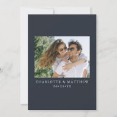 Moderne kalligrafie inkt script 1 Fotoplaat Save The Date (Achterkant)