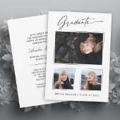 Moderne kalligrafie inkt script 3 Foto Afstuderen Aankondiging