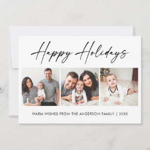 Moderne kalligrafie inkt script 3 Foto Feestdagenkaart