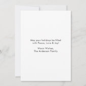 Moderne kalligrafie inkt script 3 Foto's Kerstmis Feestdagenkaart (Achterkant)