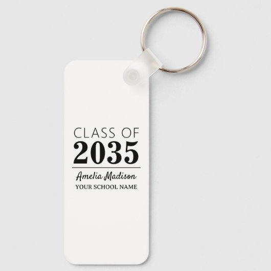 Moderne kalligrafie inkt Script Afstudeerder Foto Sleutelhanger (Achterkant)