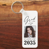 Moderne kalligrafie inkt Script Afstudeerder Foto Sleutelhanger (Voorkant)
