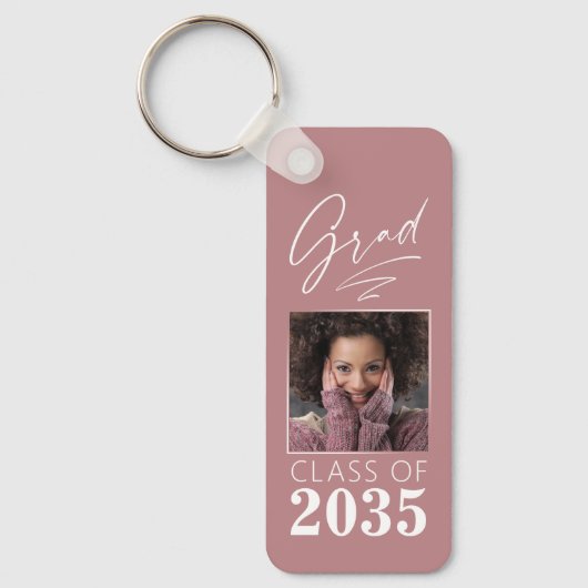 Moderne kalligrafie inkt Script Afstudeerder Foto  Sleutelhanger (Voorkant)