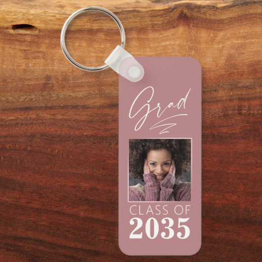 Moderne kalligrafie inkt Script Afstudeerder Foto  Sleutelhanger (Voorkant)