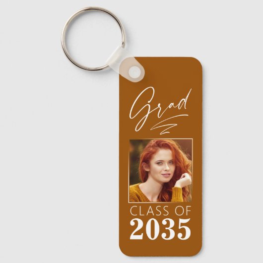 Moderne kalligrafie inkt Script Afstudeerder Foto  Sleutelhanger (Voorkant)