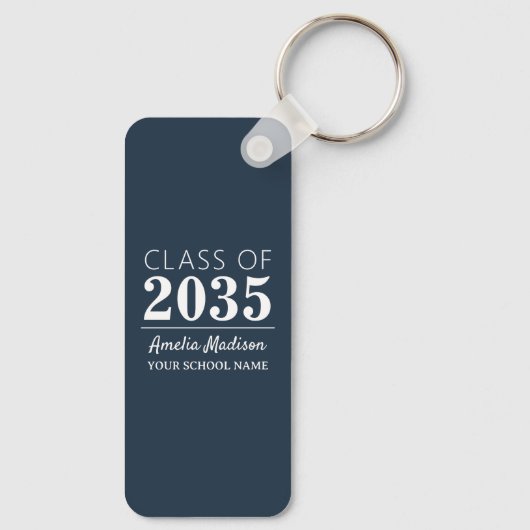 Moderne kalligrafie inkt Script Afstudeerder Foto  Sleutelhanger (Achterkant)