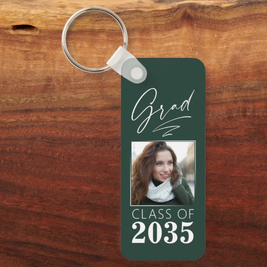 Moderne kalligrafie inkt Script Afstudeerder Foto  Sleutelhanger (Voorkant)