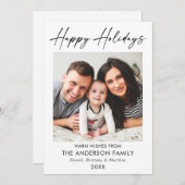 Moderne kalligrafie inkt script Prettige feestdage Feestdagenkaart (Voorkant / Achterkant)