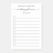 Moderne kalligrafie-inktweddenschappen om een lijs post-it® notes (Voorkant)