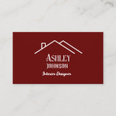 Moderne kalligrafie interieur designer huis decor visitekaartje (Voorkant)