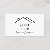 Moderne kalligrafie interieur designer visitekaartje (Voorkant)