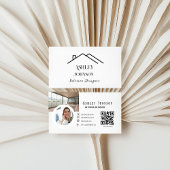 Moderne kalligrafie interieur designer visitekaartje