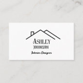 Moderne Kalligrafie Interieur Ontwerper Huis decor Visitekaartje (Voorkant)