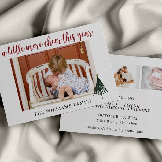 Moderne kalligrafie Kaart met kerstfoto's