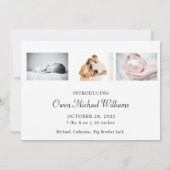 Moderne kalligrafie Kaart met kerstfoto's (Achterkant)