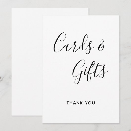 Moderne kalligrafie-Kaarten en cadeaubonnen Kaart (Voorkant / Achterkant)