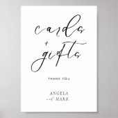 Moderne kalligrafie-Kaarten en cadeaubonnen Poster (Voorkant)